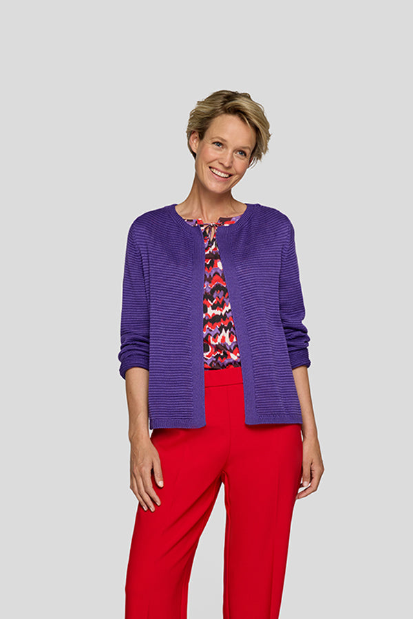 PURPLE LONG SLEEVE CARDIGAN