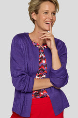 PURPLE LONG SLEEVE CARDIGAN