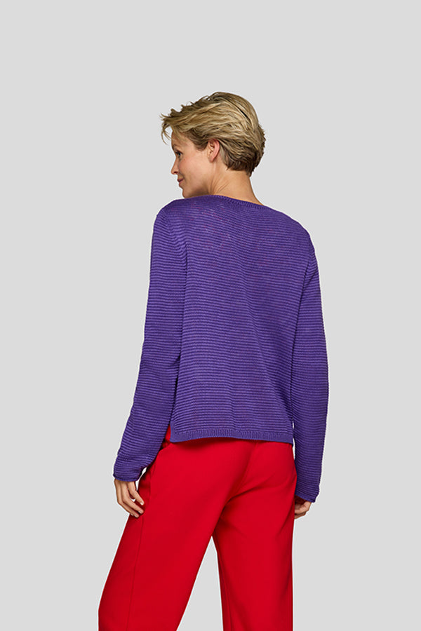 PURPLE LONG SLEEVE CARDIGAN