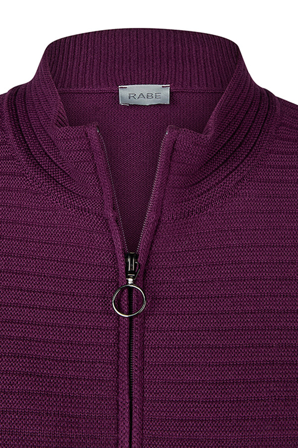 DARK PURPLE FLEECE HALF ZIP JACKET