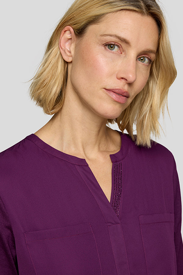 PURPLE LONG SLEEVE BLOUSE