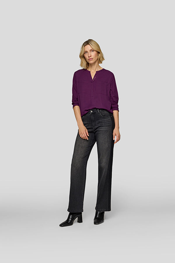 PURPLE LONG SLEEVE BLOUSE