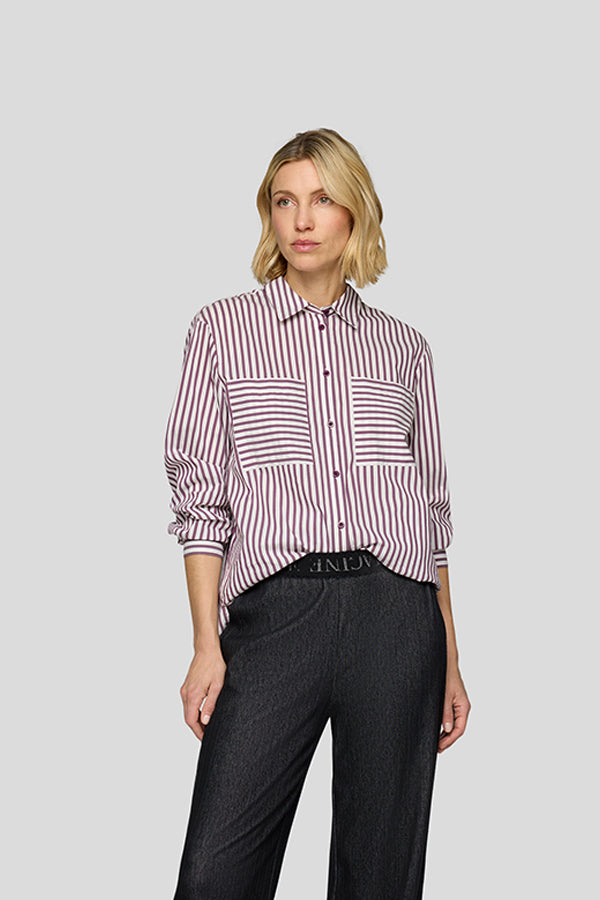 PURPLE BUTTON UP SHIRT