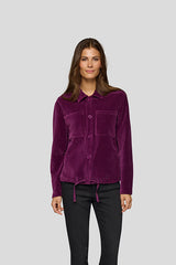 DRAWSTRING HEM BUTTON UP JACKET