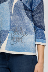 BLUE ABSTRACT PATTERNED SHIRT
