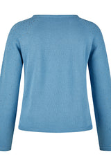 BLUE SOLID CREWNECK LONG SLEEVE SHIRT