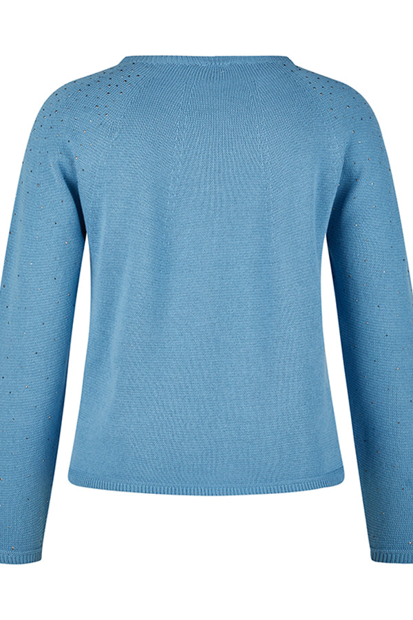 BLUE SOLID CREWNECK LONG SLEEVE SHIRT