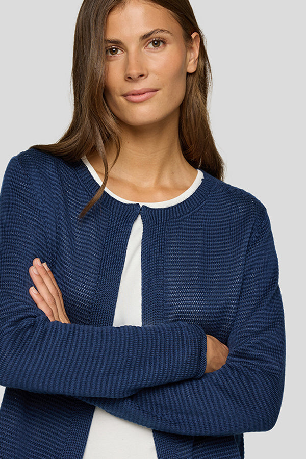 BLUE LONG SLEEVE CARDIGAN