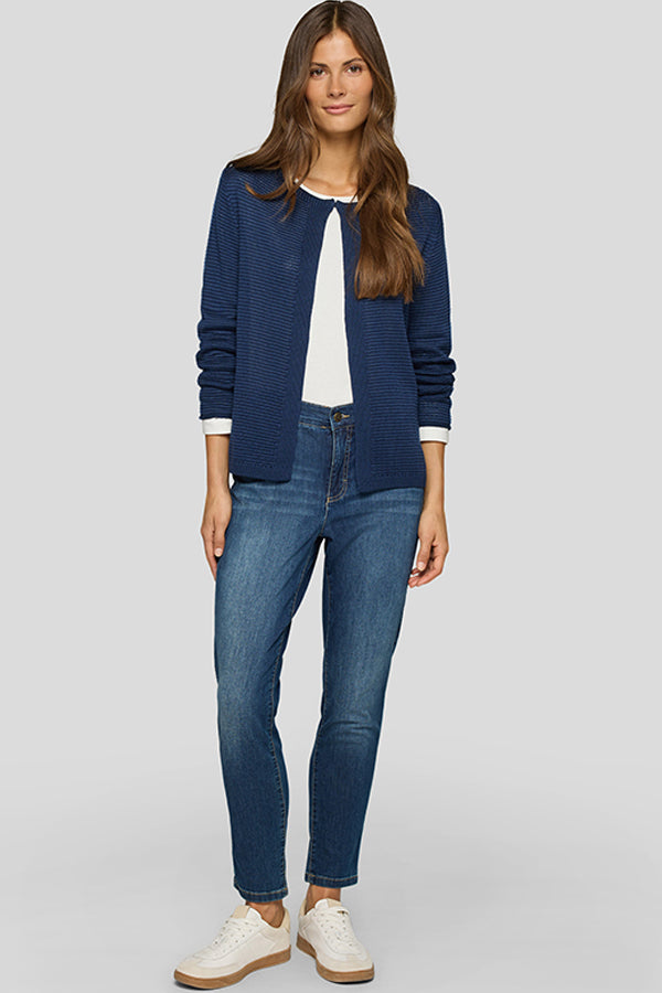 BLUE LONG SLEEVE CARDIGAN