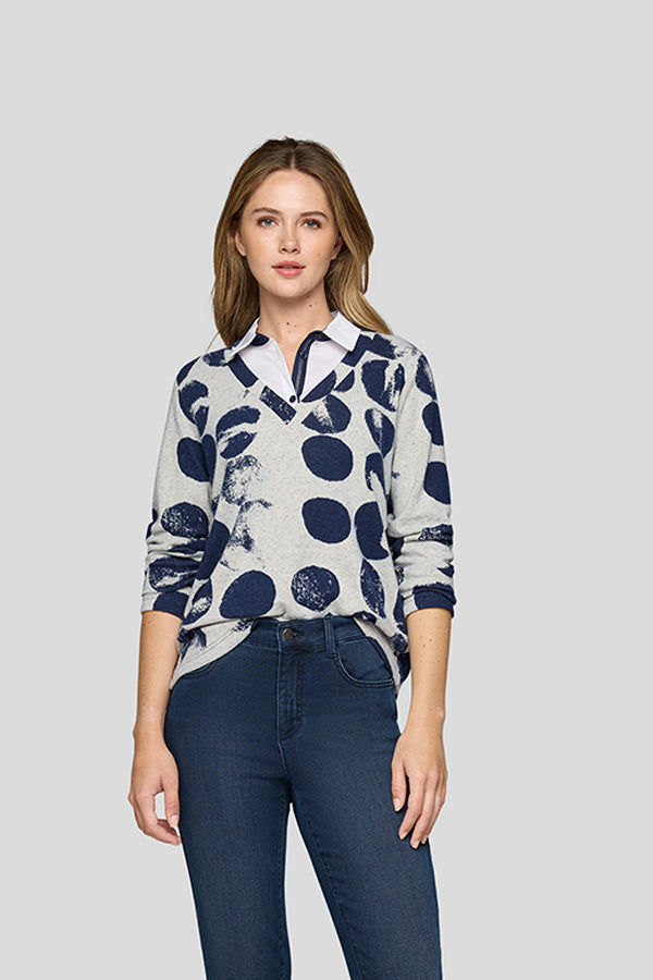BLUE V NECK SHIRT