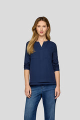 BLUE LONG SLEEVE BLOUSE