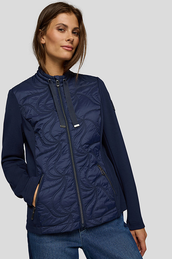 BLUE QUILTED JACKET