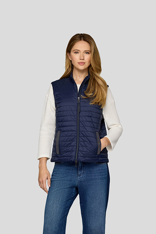 BLUE ZIPPER POCKETS VEST