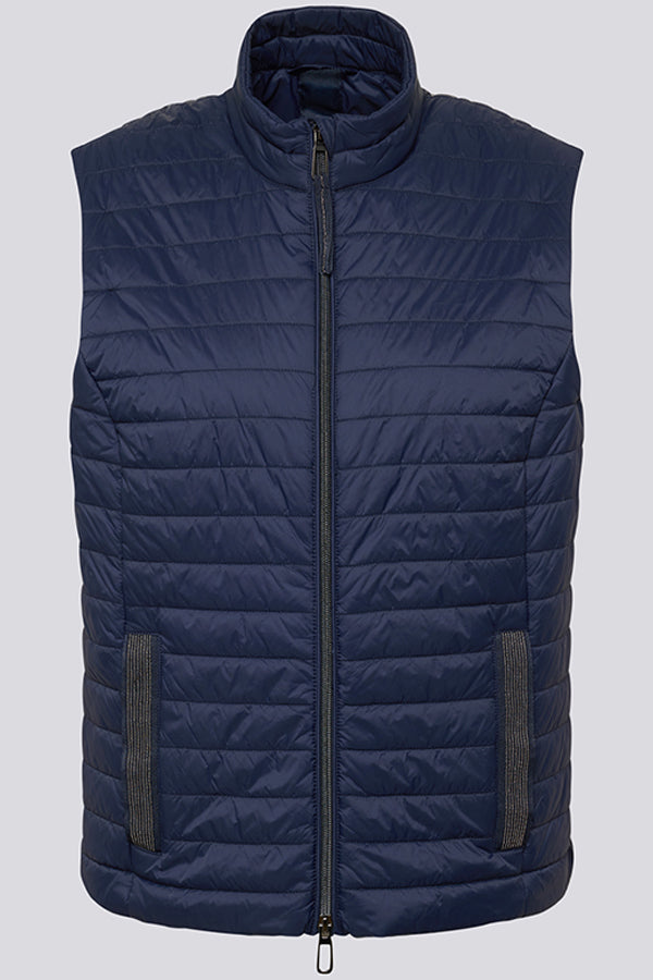 BLUE ZIPPER POCKETS VEST