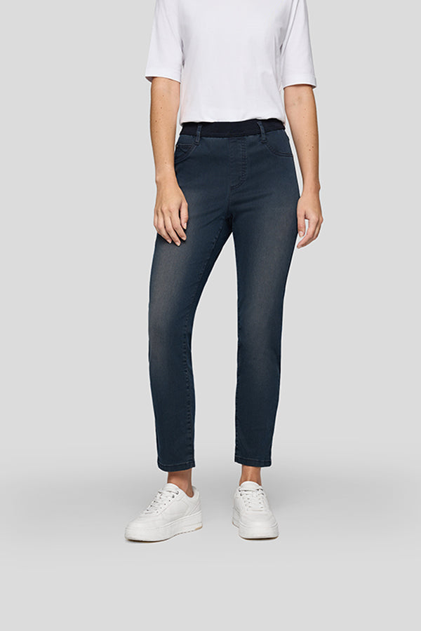 BLUE CLASSIC BELT LOOPS STRAIGHT LEG DENIM JEANS