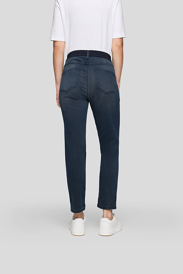 BLUE CLASSIC BELT LOOPS STRAIGHT LEG DENIM JEANS