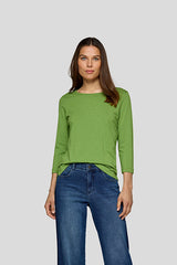 GREEN THREE QUARTER SLEEVE SHIRT