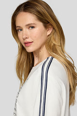 WHITE ABSTRACT FRONT GRAPHIC LIGHT LONG SLEEVE SHIRT