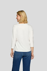 WHITE BOLD TYPOGRAPHY LONG SLEEVE SHIRT