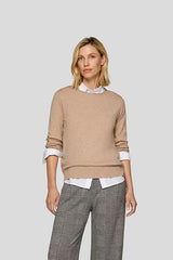 BEIGE LONG SLEEVE SWEATER