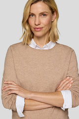 BEIGE LONG SLEEVE SWEATER