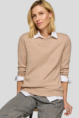 BEIGE LONG SLEEVE SWEATER