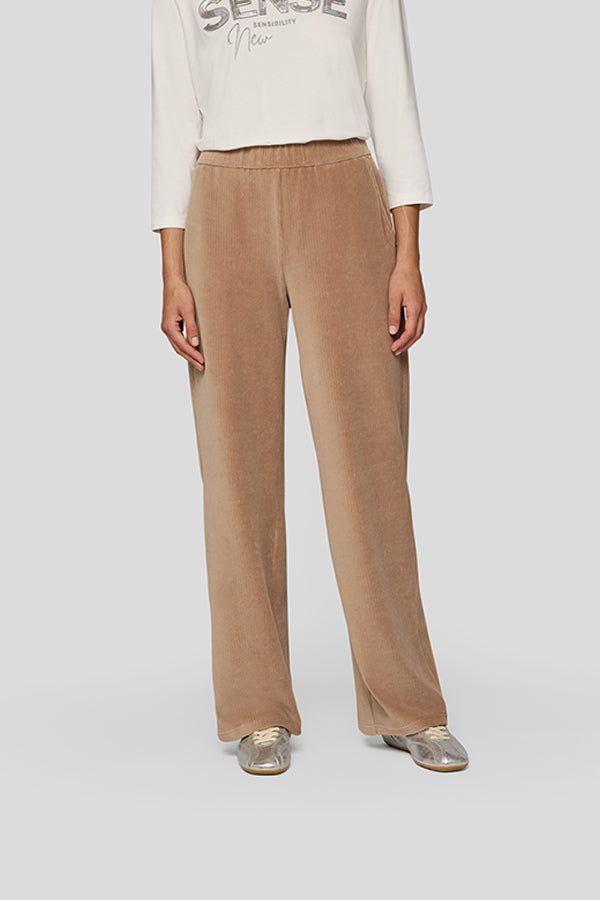 BEIGE CLASSIC CORDUROY STRAIGHT LEG TROUSERS