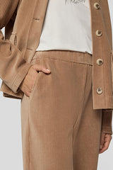 BEIGE CLASSIC CORDUROY STRAIGHT LEG TROUSERS