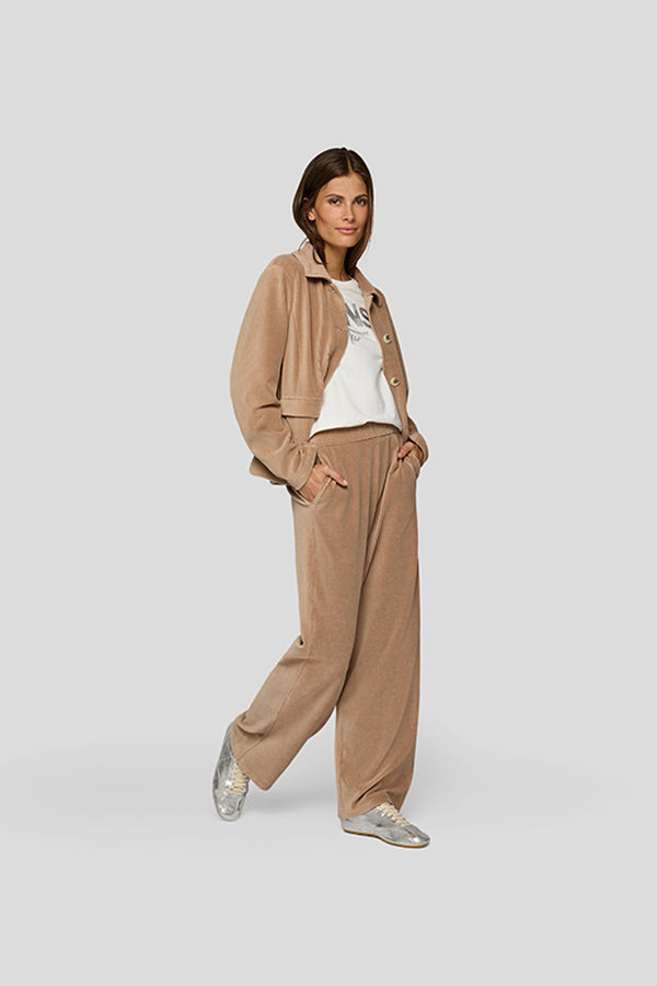 BEIGE CLASSIC CORDUROY STRAIGHT LEG TROUSERS