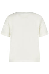 GRAPHIC PRINT WHITE CASUAL T-SHIRT