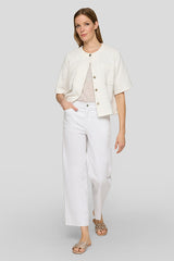 SHORT SLEEVE BUTTON-UP BLOUSE