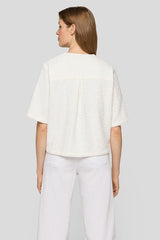 SHORT SLEEVE BUTTON-UP BLOUSE