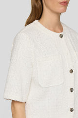 SHORT SLEEVE BUTTON-UP BLOUSE