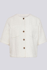 SHORT SLEEVE BUTTON-UP BLOUSE