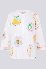 PRINT LONG SLEEVE BLOUSE