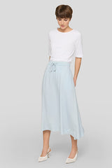 DRAWSTRING MIDI SKIRT