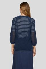 ZIPPER TIE HEM MESH JACKET