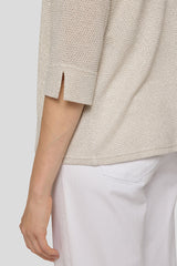 3/4 SLEEVE OPEN-FRONT CARDIGAN