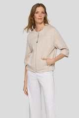3/4 SLEEVE ZIP-UP JACKET