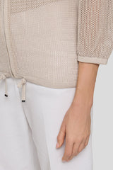 3/4 SLEEVE DRAWSTRING WAIST JACKET