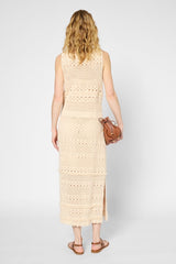 PRUDENCE WAISTED MAXI CROCHET DRESS