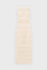 PRUDENCE WAISTED MAXI CROCHET DRESS
