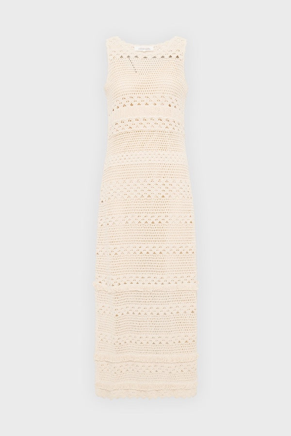 PRUDENCE WAISTED MAXI CROCHET DRESS
