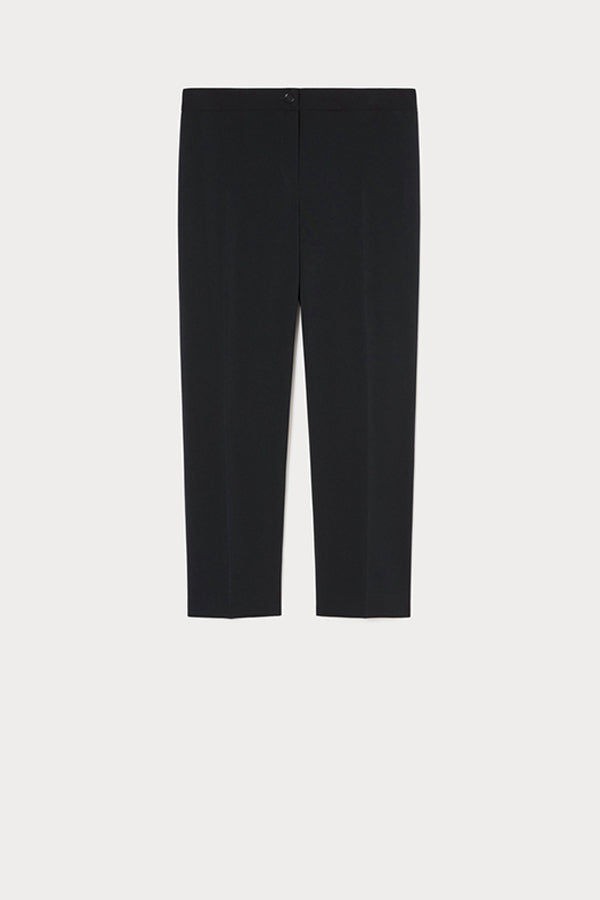 REGGINA NAVY STRETCH CADY TROUSERS