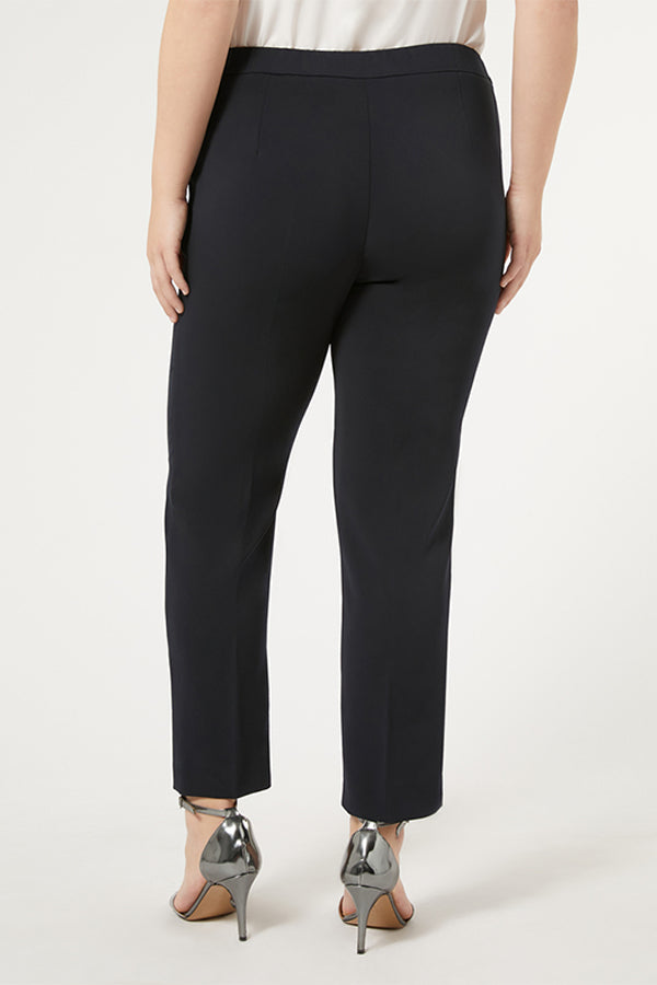 REGGINA NAVY STRETCH CADY TROUSERS