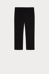 REGGINA BLACK STRETCH CADY TROUSERS