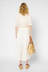 PILAR LONG RUFFLED DRESS