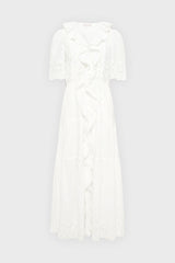 PILAR LONG RUFFLED DRESS