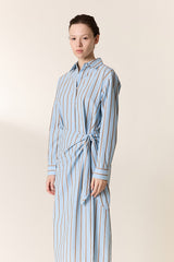 REBECCA STRIPED SHIRT DRESS