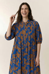 ROCA ROSE BLUE FLORAL MAXI DRESS